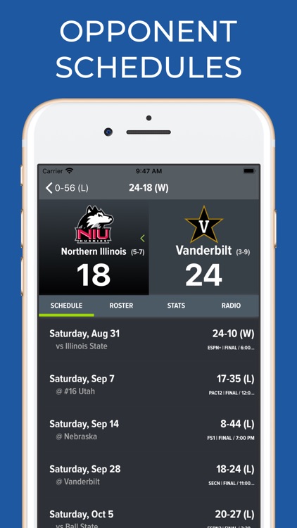 Vanderbilt Football Schedules screenshot-7