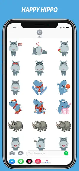 Game screenshot Happy Hippo Sticker Collection apk