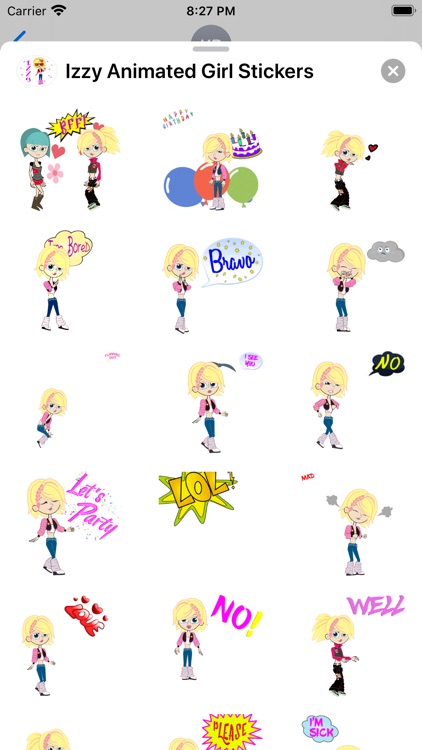 Izzy Animated Girl Stickers screenshot-9