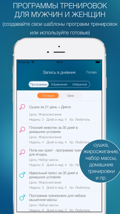 Дневник тренировок - Fit4You!