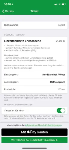 Captura de Pantalla 4 INVG Fahrinfo Ingolstadt iphone