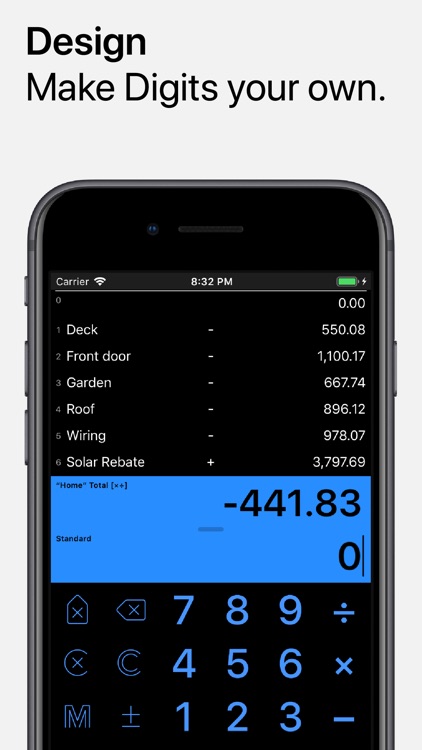 Digits Basic Tape Calculator