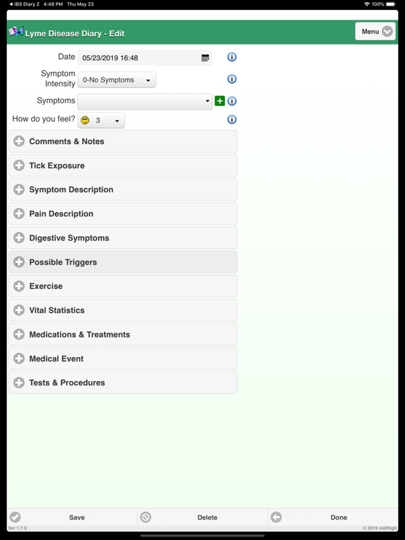 Screenshot #5 pour Lyme Disease Diary