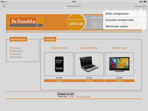 mCommerce2mPos - náhled
