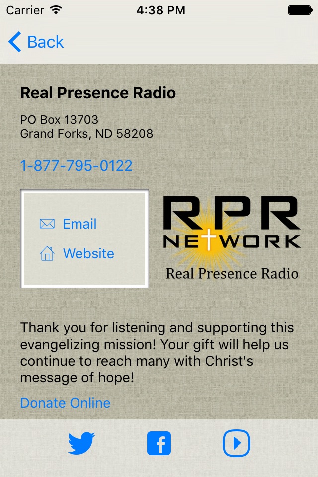 Real Presence Radio screenshot 3