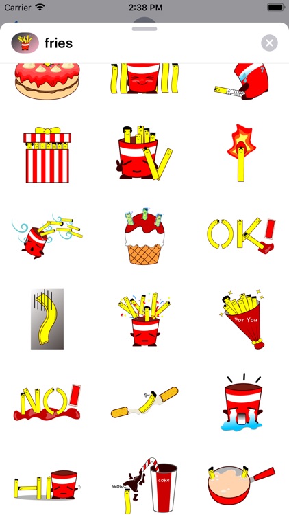 frenchi fries stickers