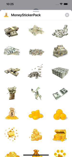 Cash the money sticker pack