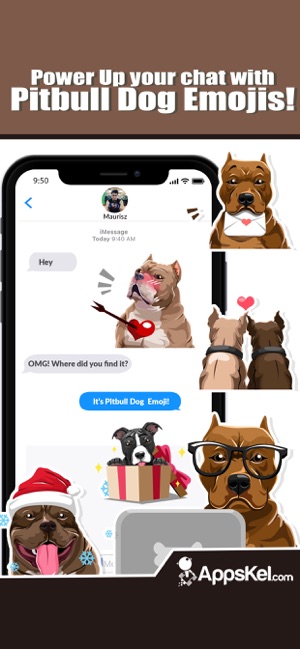 Pit Bull Dogs Emoji Stickers(圖3)-速報App