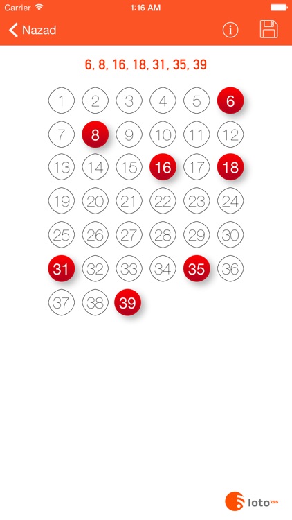 Loto kombinacije screenshot-3