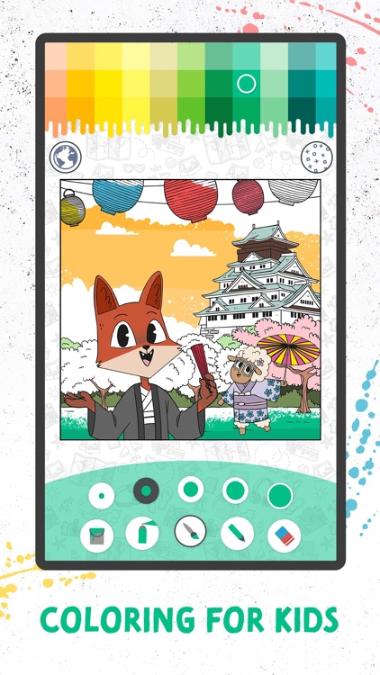 Coloring Fun with Fox & Sheep screenshot-0