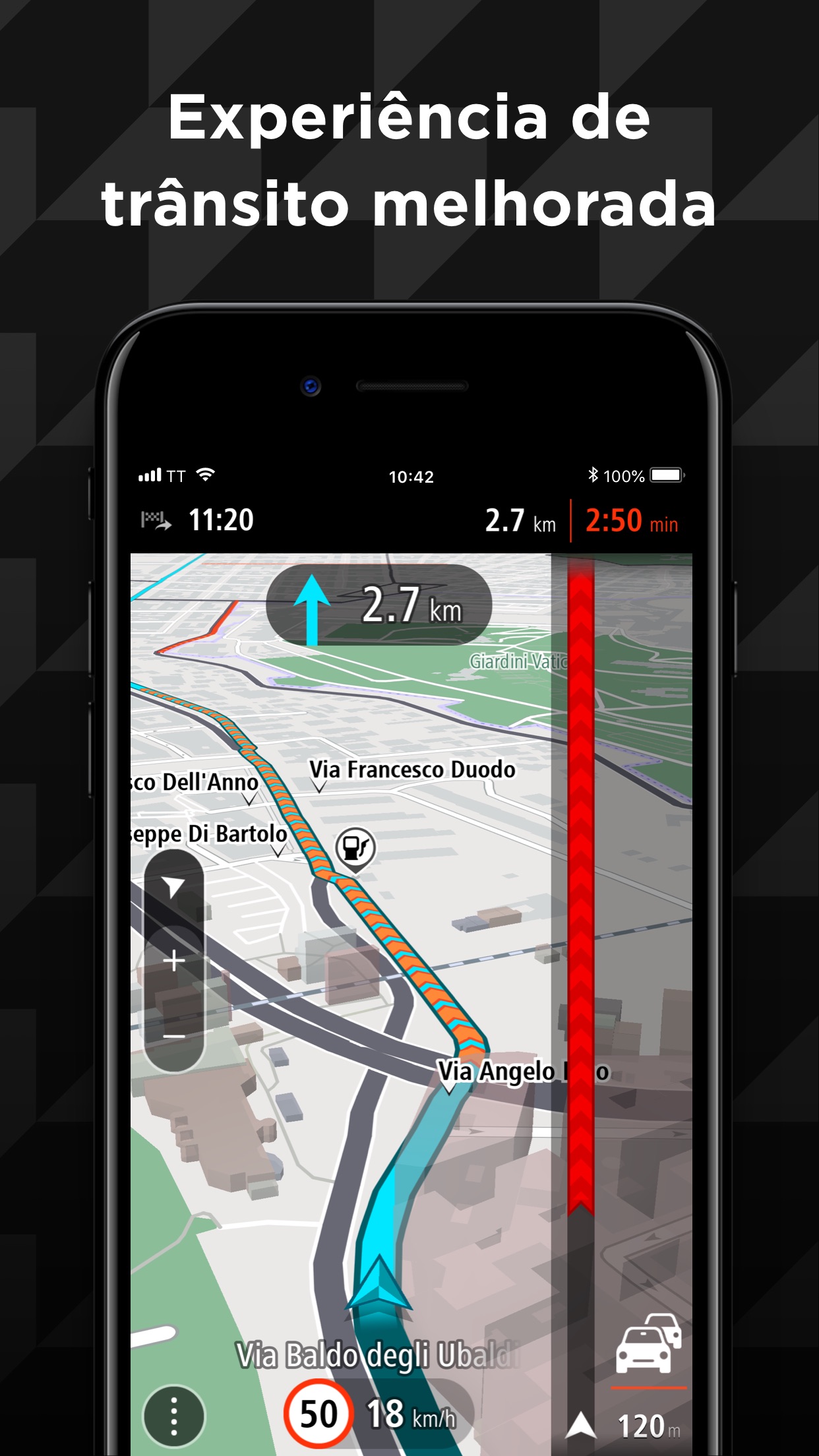 Screenshot do app TomTom GO Navigation