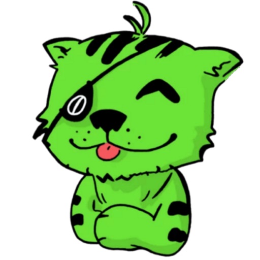 Зеленый тигренок Icon