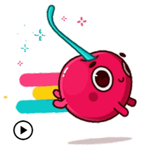 Animated Hot Cherry Sticker iOS App