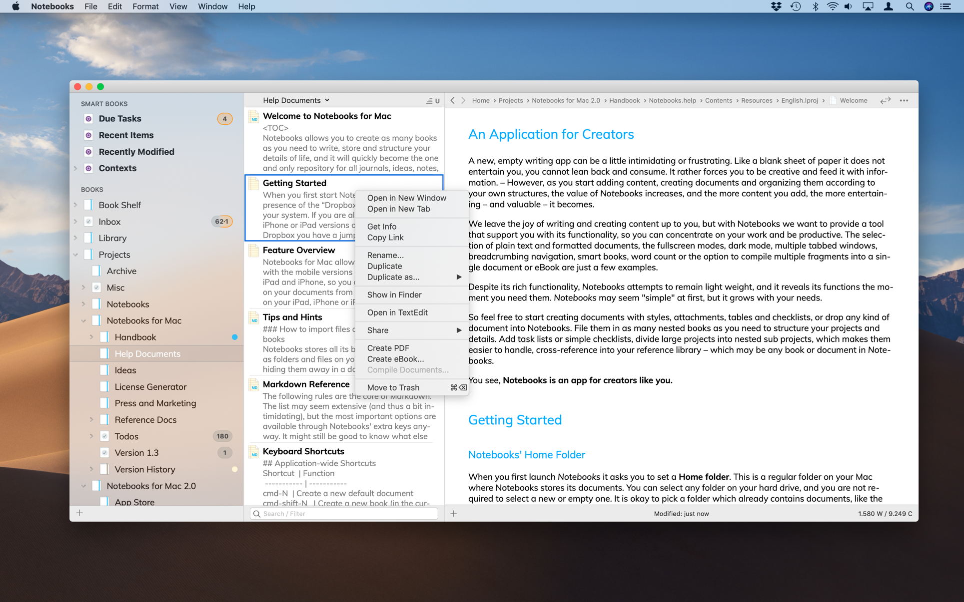 Notebooks 3.0 Mac 破解版 强大的文档管理和日程备忘工具