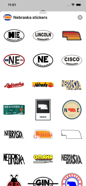 Nebraska emoji - USA stickers