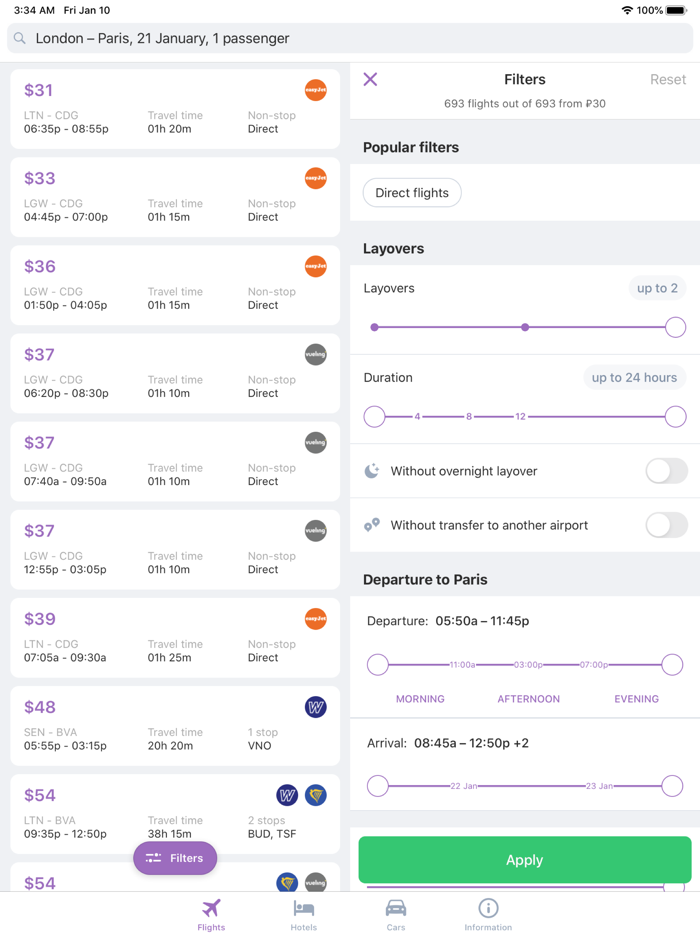 Fly  Fly - flight ticket