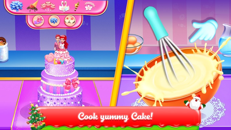 Christmas Doll Cooking Cakes