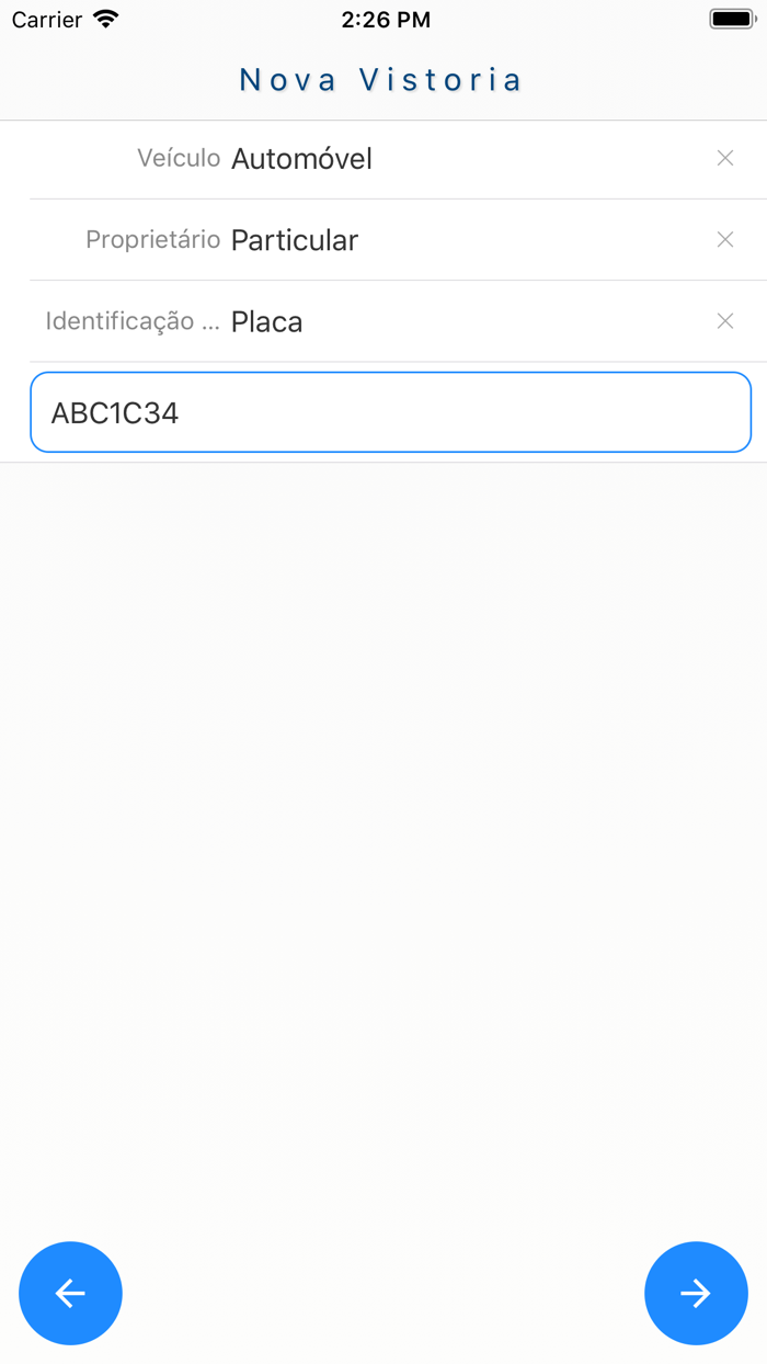 Vistoria Digital de Veículos