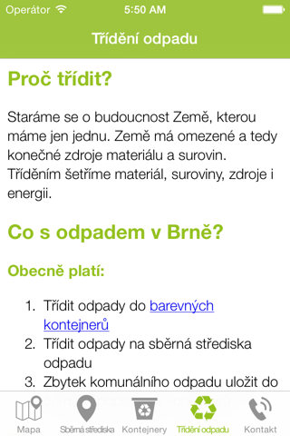 Třídění odpadu v Brně screenshot 3