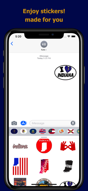 Indiana emojis - USA stickers(圖5)-速報App