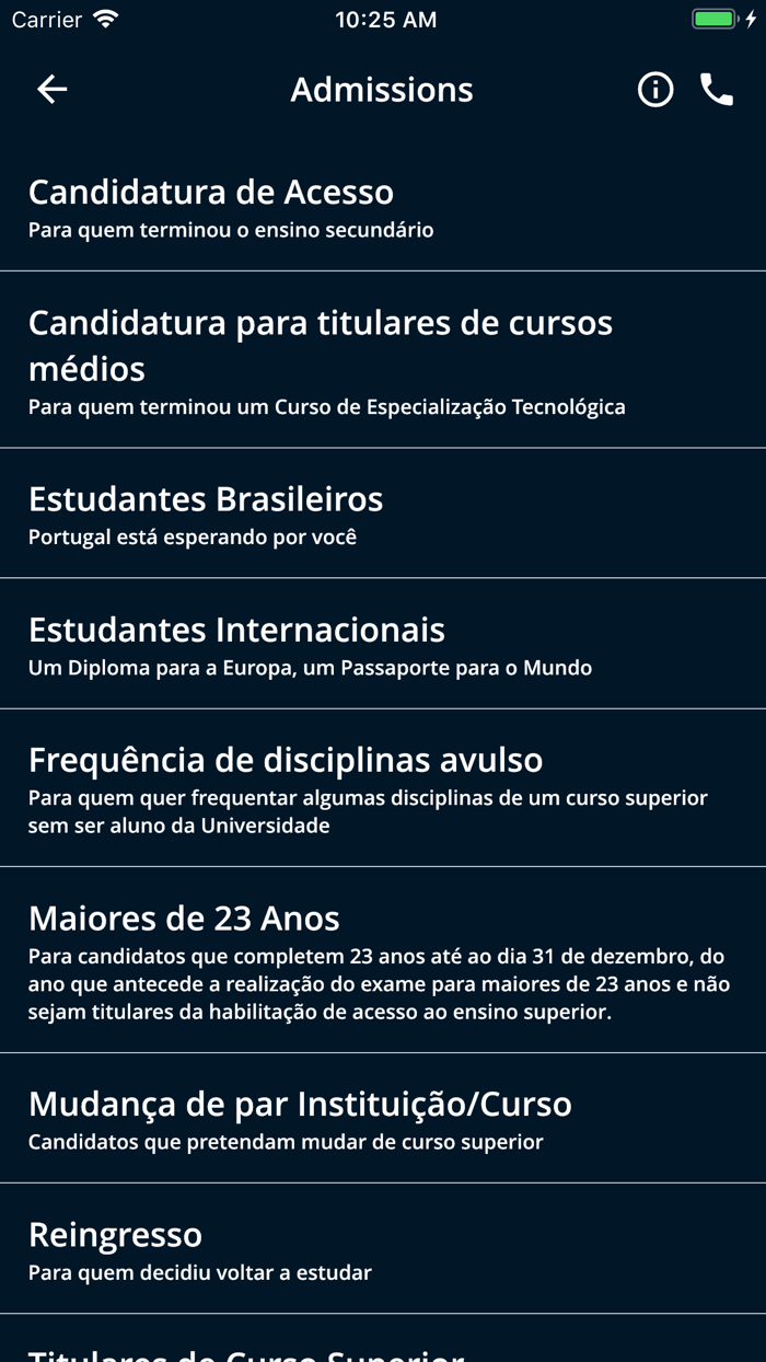 Lusófona Admissions