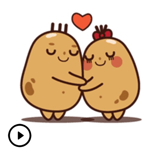 Cute Couple Potato Stickers