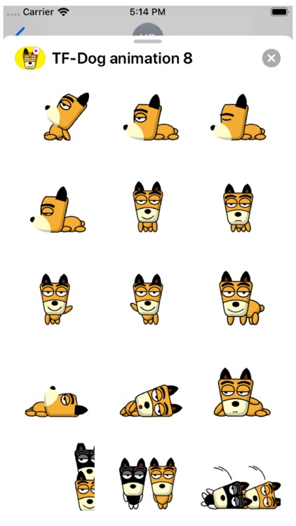 TF-Dog Animation 8 Stickers