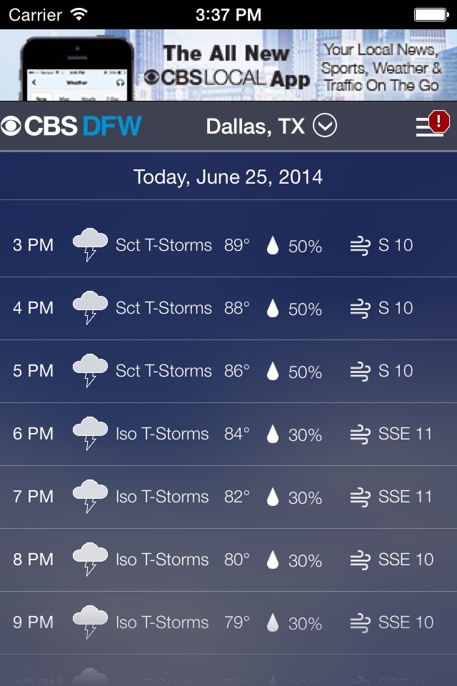 CBS DFW Weather screenshot 4