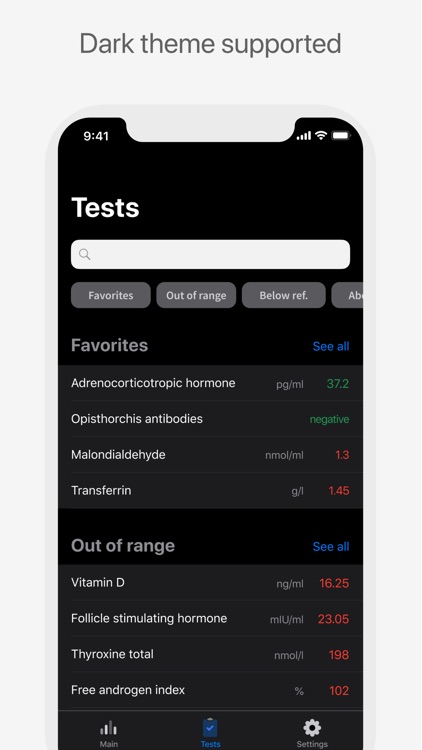 Sansara:blood test results app screenshot-4