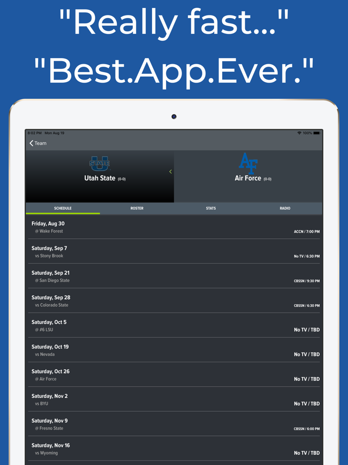 Air Force Football Schedules