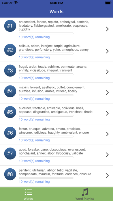 Screenshot #1 pour WordSmart prep for SAT®(Set 1)
