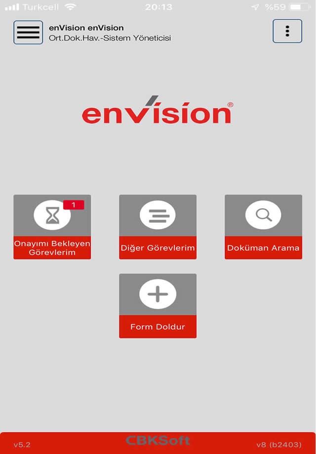 enVision EBYS screenshot 2