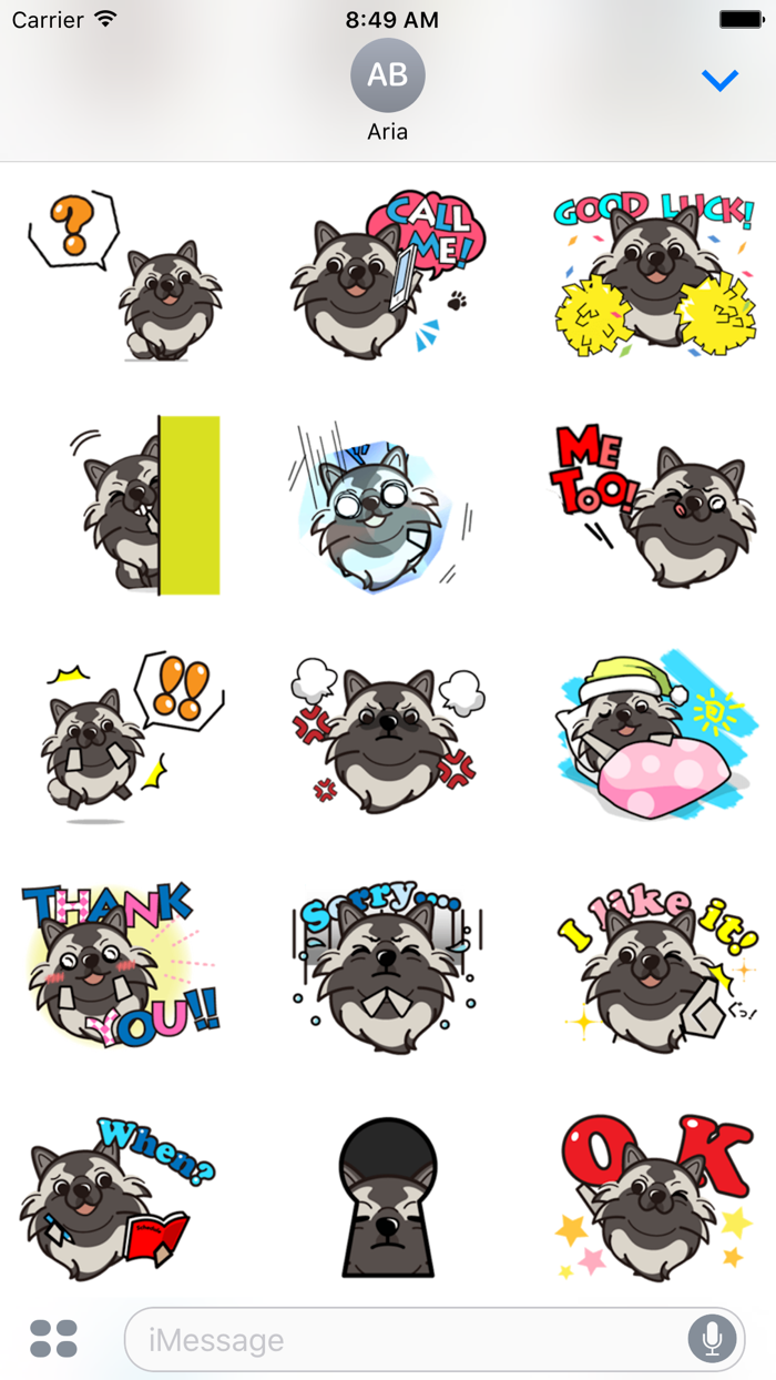 Cute Keeshond Dog Sticker
