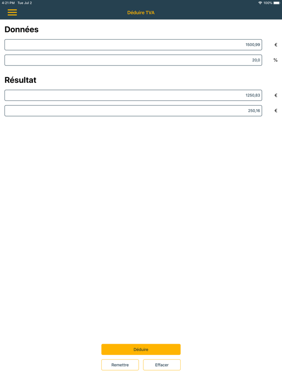 Screenshot #4 pour Calcul TVA %