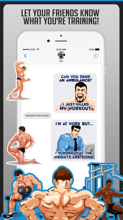 Body Building Stickers Emoji