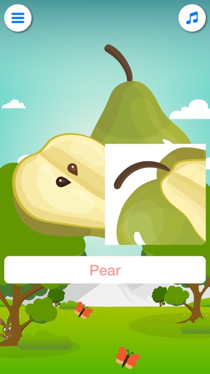 Fruit puzzles - learn fruits