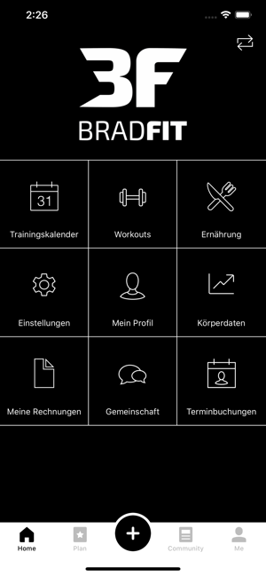 BradFit - TrainingsApp