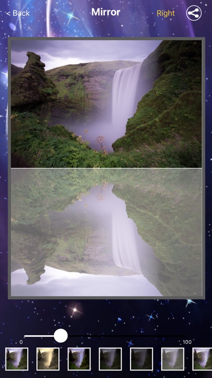 Photo editor with mirror effec