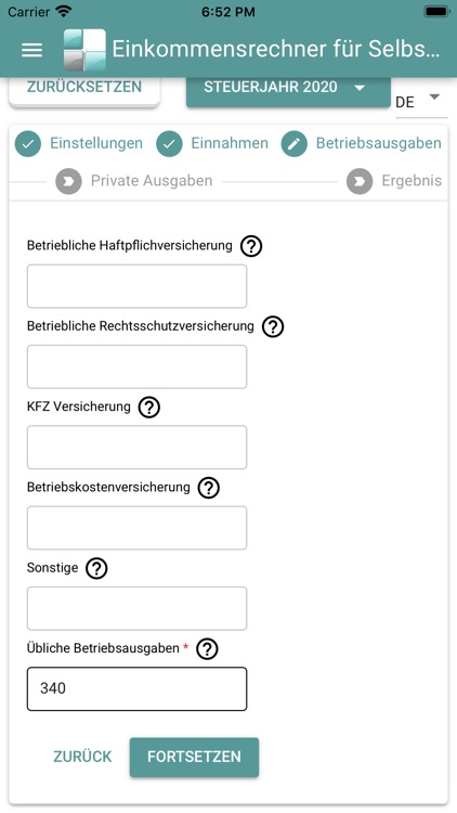 Selbständigen Rechner screenshot-3