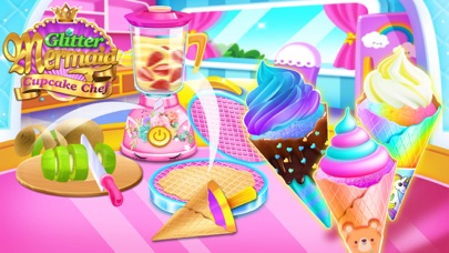 Mermaid Glitter Cupcake Chef screenshot 3