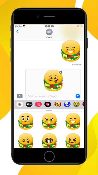 Burger Emoji Sticker screenshot 3