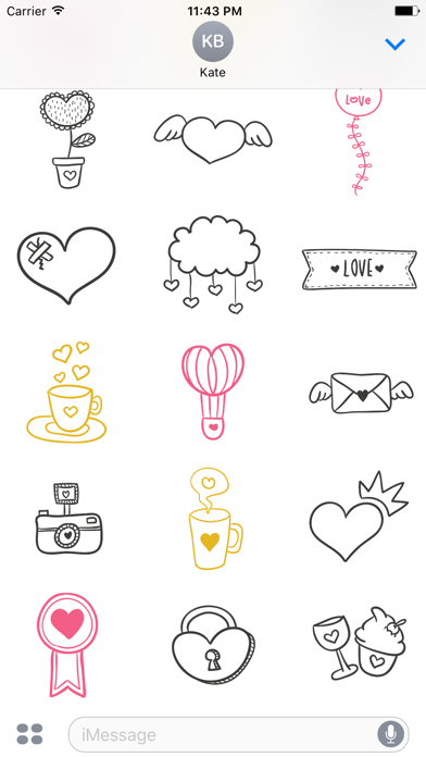 How to cancel & delete LOVe DOODLe Stickers for iMessage from iphone & ipad 1