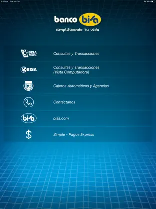 Screenshot 1 Banco BISA iphone