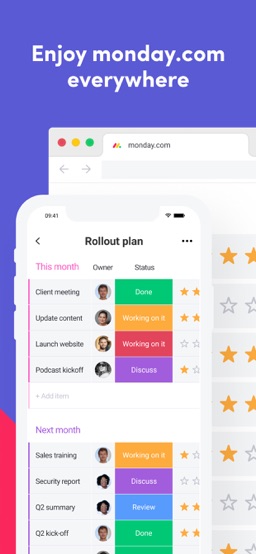 monday.com app screenshot