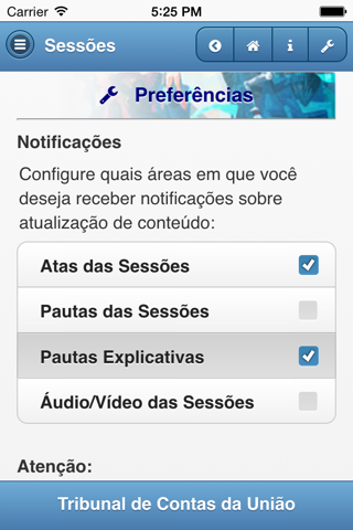 Sessões screenshot 3