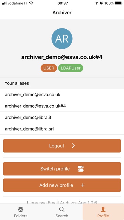 Libraesva Email Archiver App
