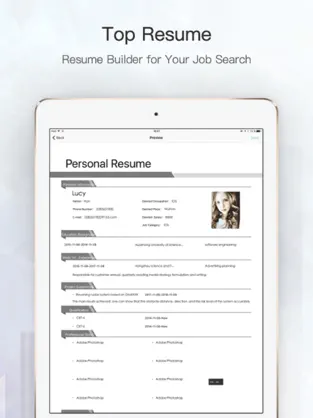 Screenshot 1 Top Resume - Resume & CV maker iphone