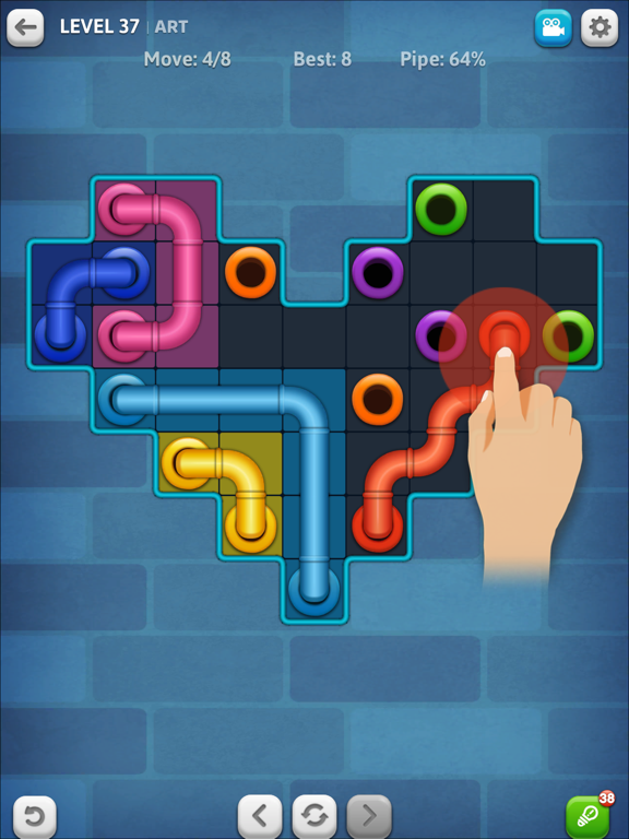iPad Image of Line Puzzle: Pipe Art