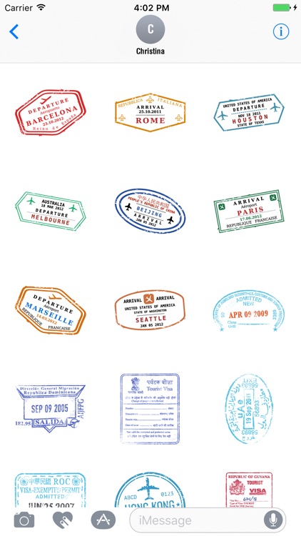 Passport Stamps World Sticker