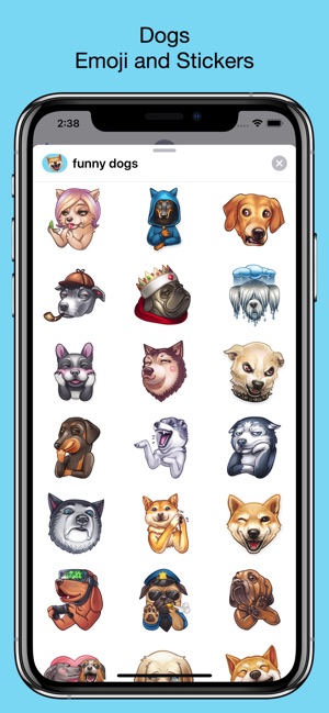 Funny dogs - emoji stickers